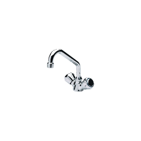 Scandvik 10422 Chrome Plated Brass Galley Mixer Faucet w Swivel Spout, Standard 10422